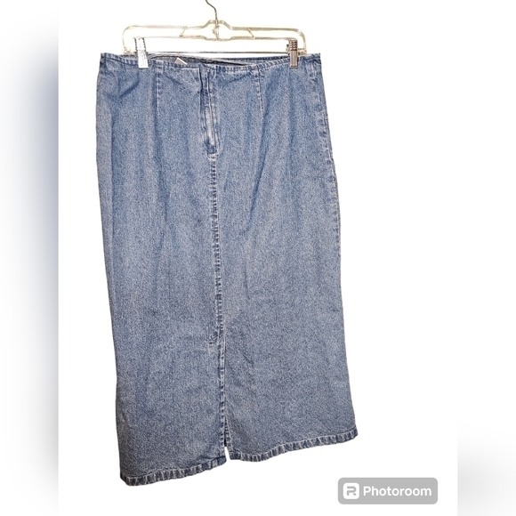 Vintage Jean Maxi Skirt Christopher and Banks  size 12 - Picture 2 of 7